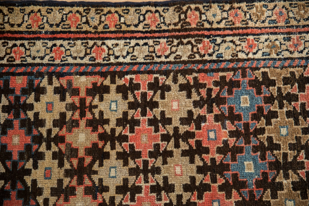 3x8.5 Antique Fragment Kurdish Malayer Rug Runner