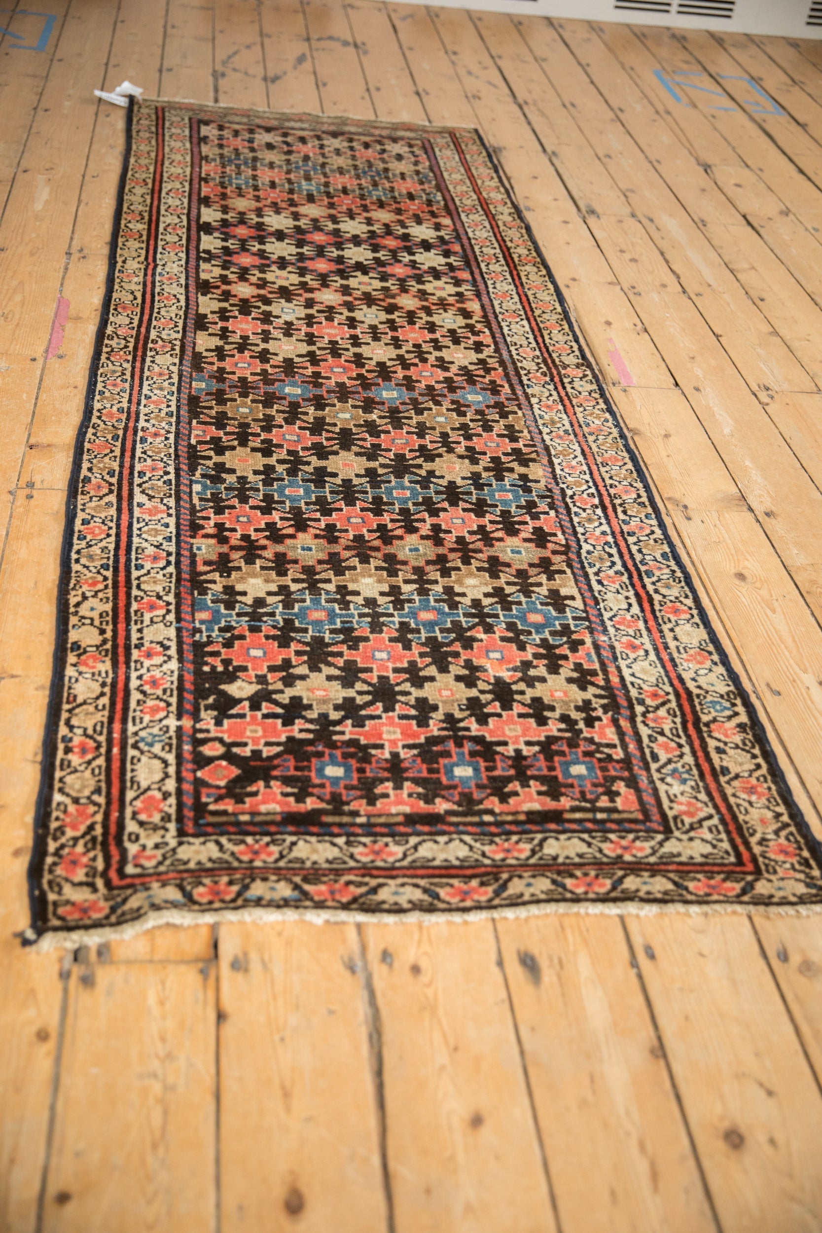 3x8.5 Antique Fragment Kurdish Malayer Rug Runner