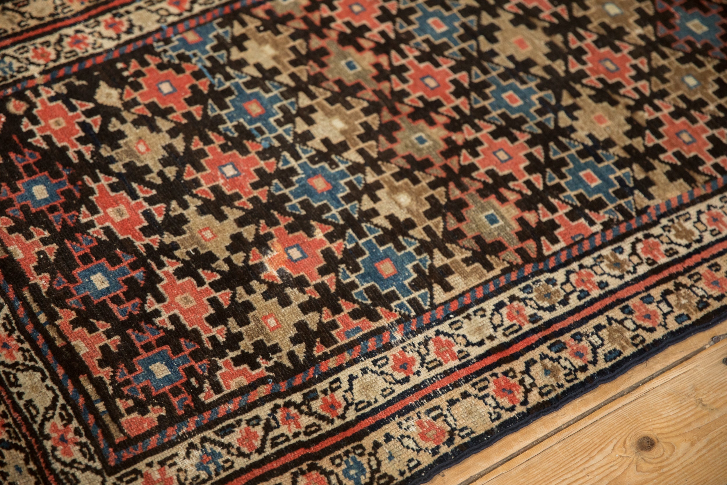 3x8.5 Antique Fragment Kurdish Malayer Rug Runner