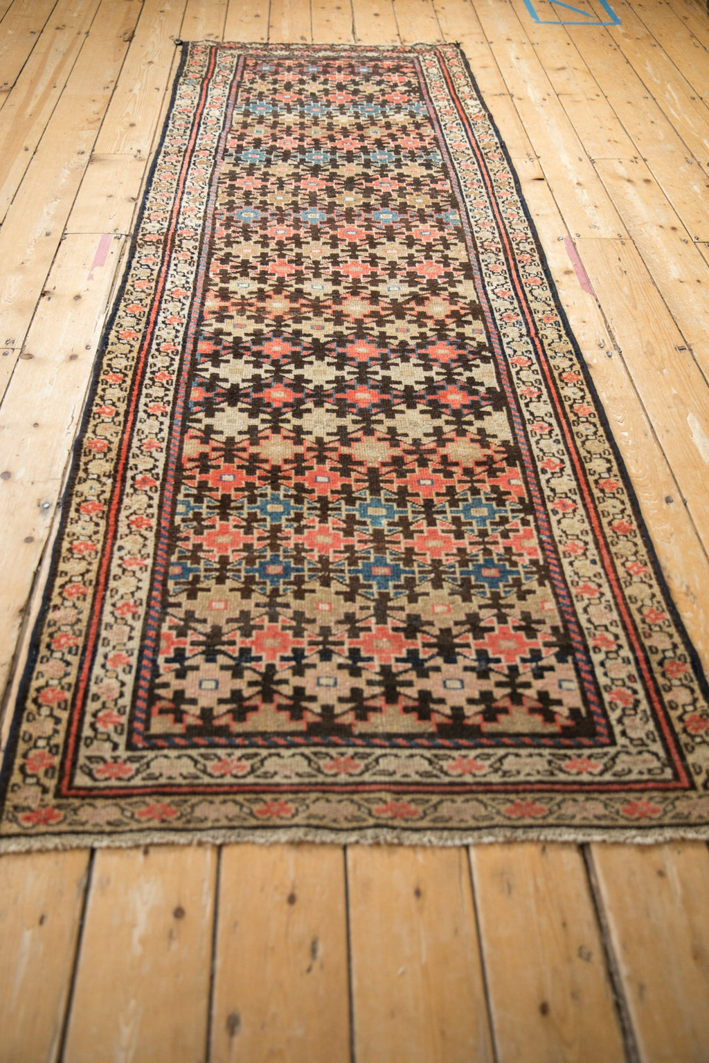 3x8.5 Antique Fragment Kurdish Malayer Rug Runner