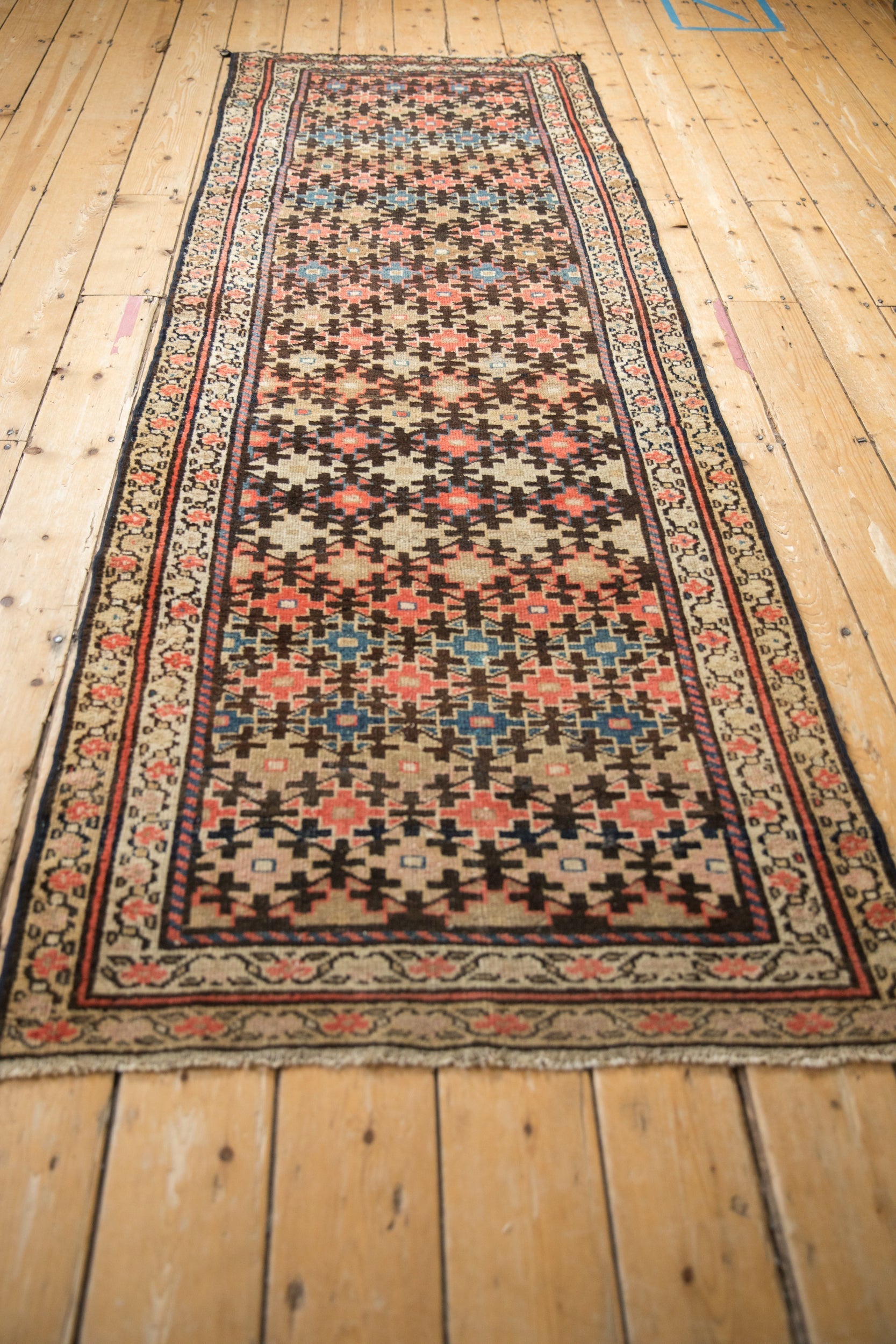 3x8.5 Antique Fragment Kurdish Malayer Rug Runner