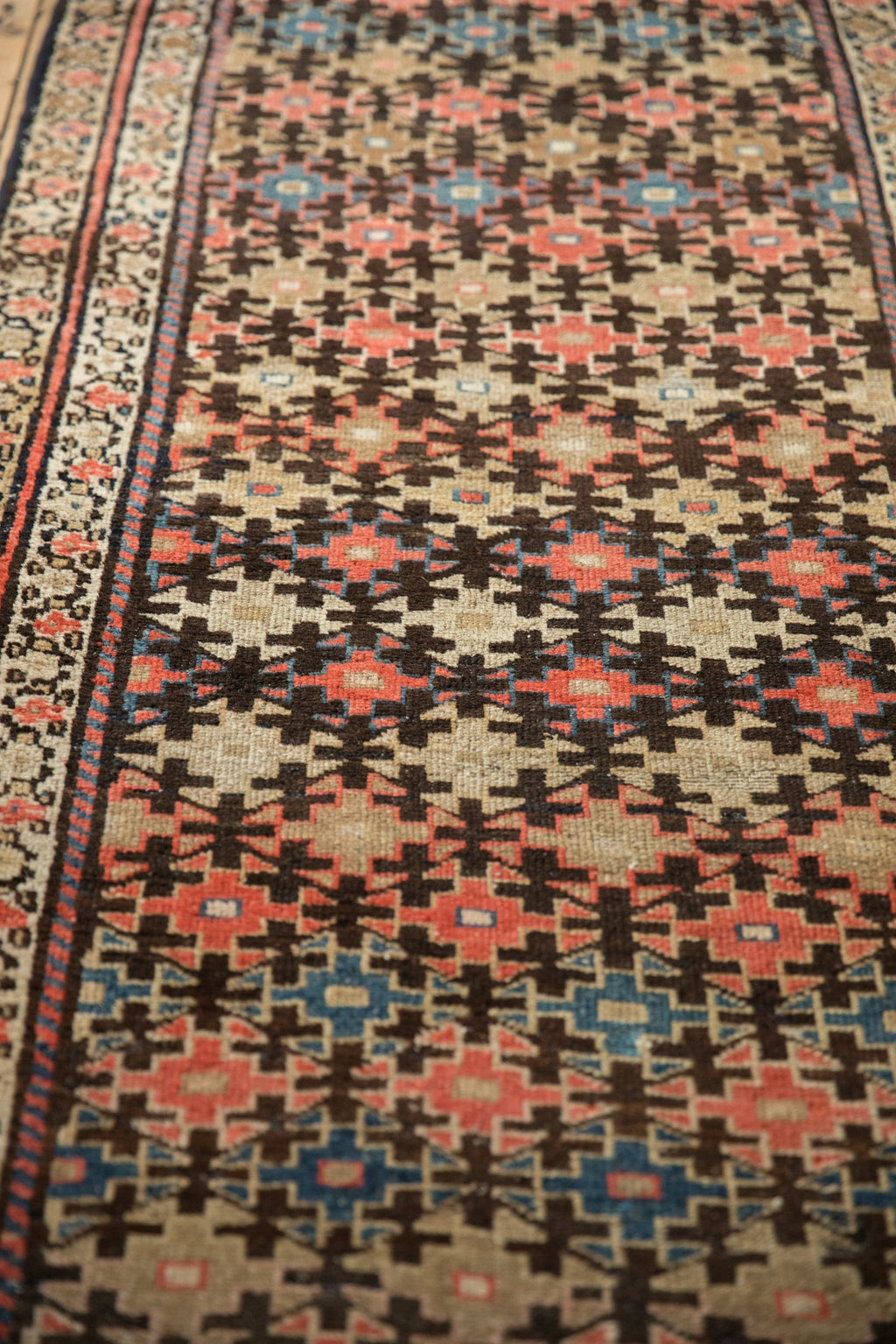 3x8.5 Antique Fragment Kurdish Malayer Rug Runner