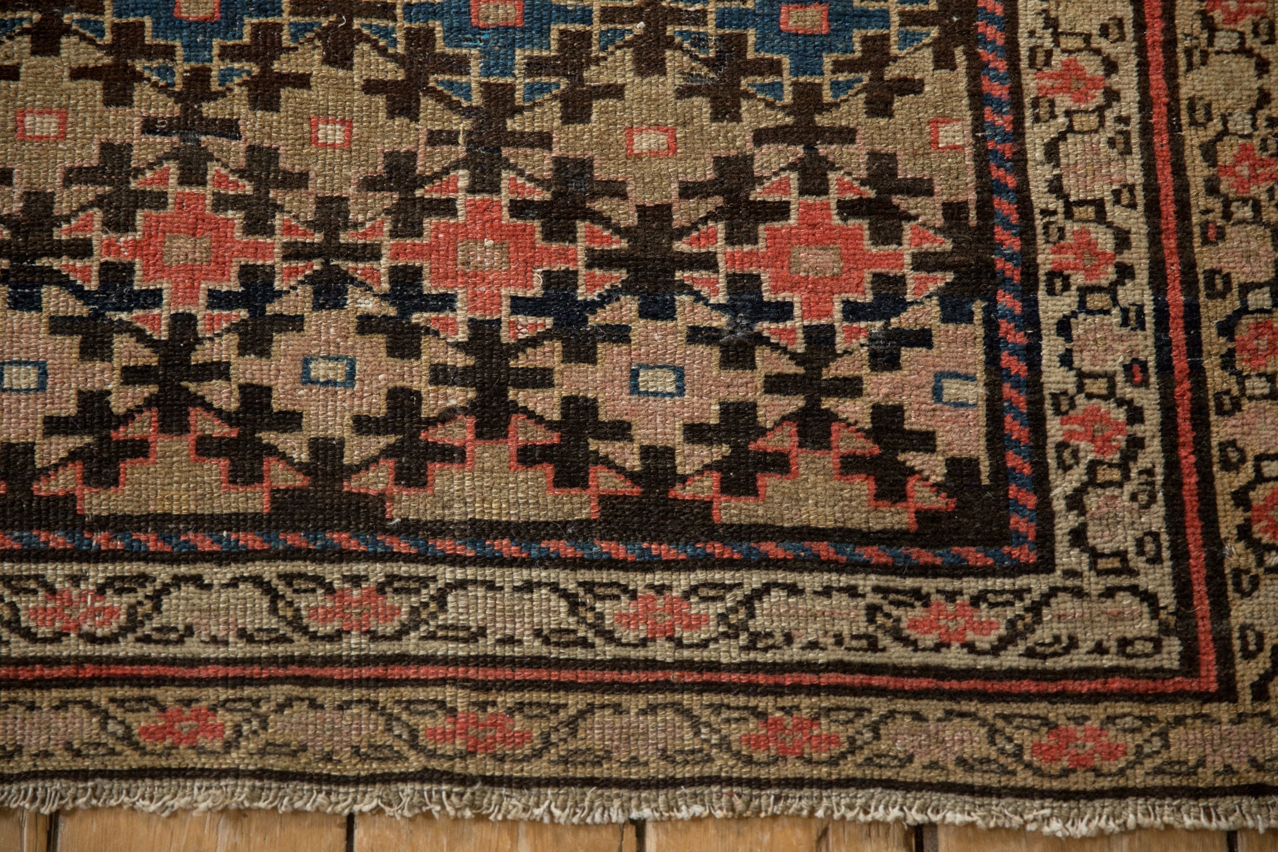 3x8.5 Antique Fragment Kurdish Malayer Rug Runner