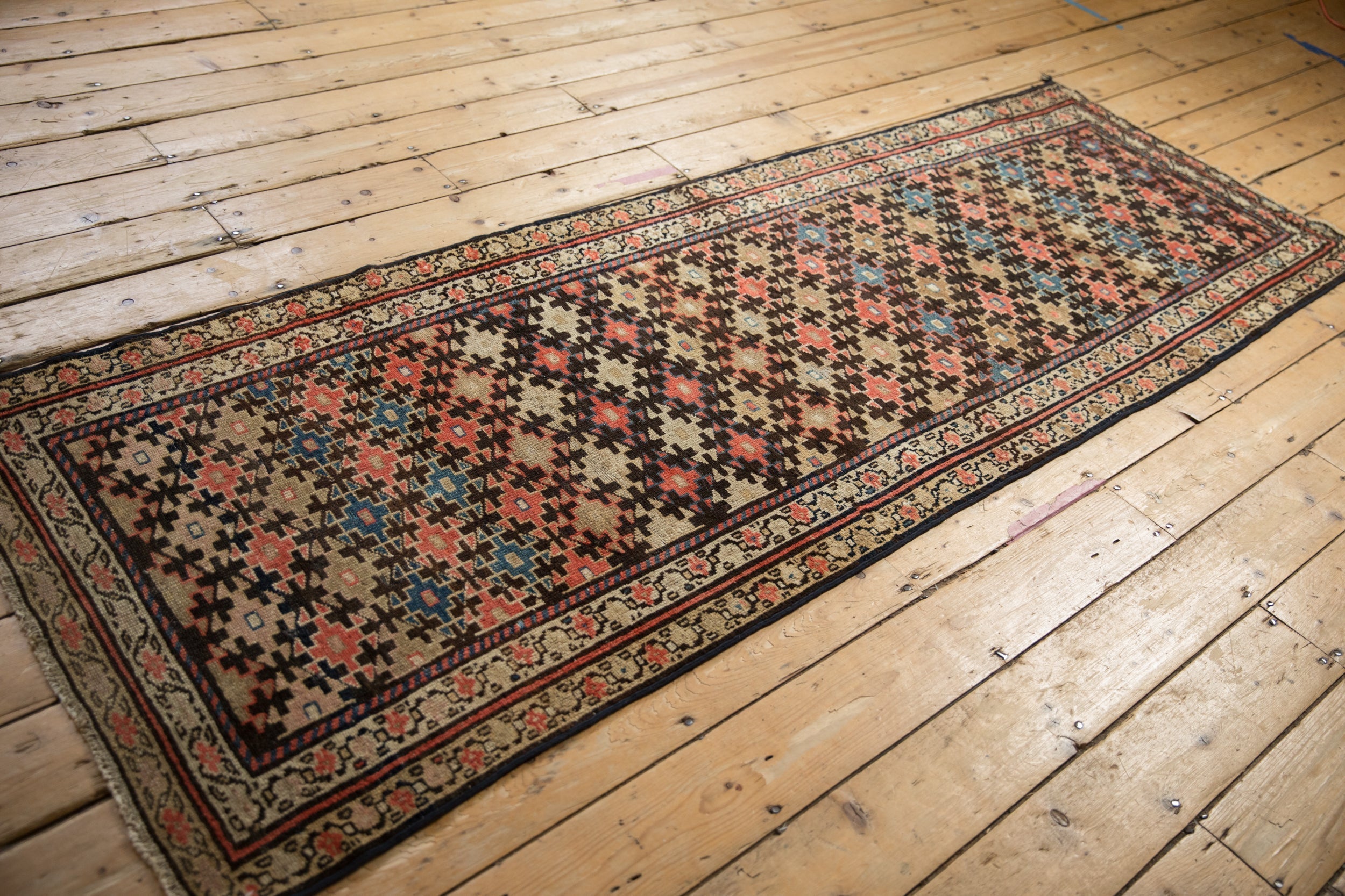 3x8.5 Antique Fragment Kurdish Malayer Rug Runner