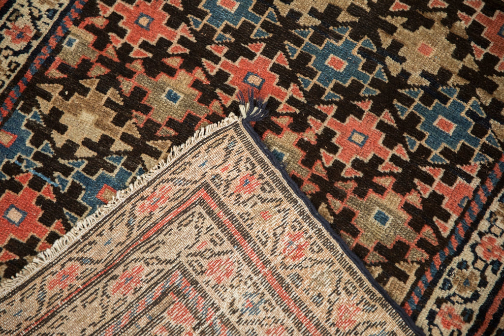 3x8.5 Antique Fragment Kurdish Malayer Rug Runner