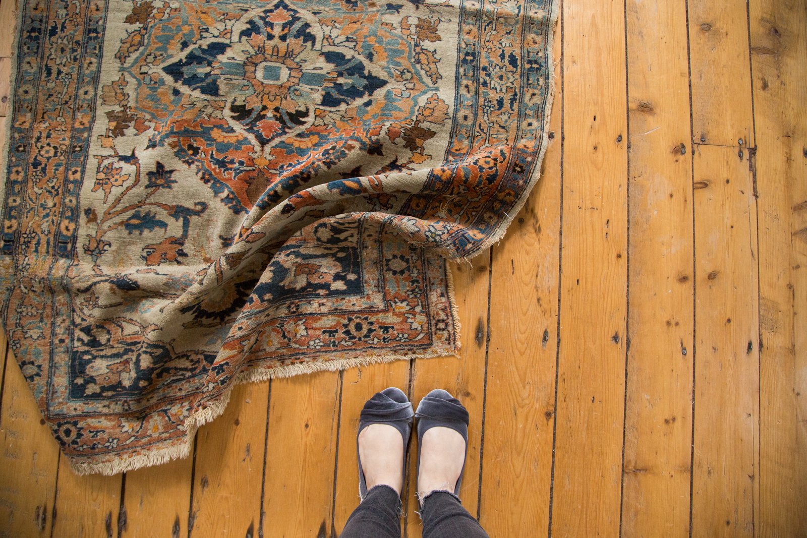 4x5.5 Antique Haji Jalili Tabriz Rug