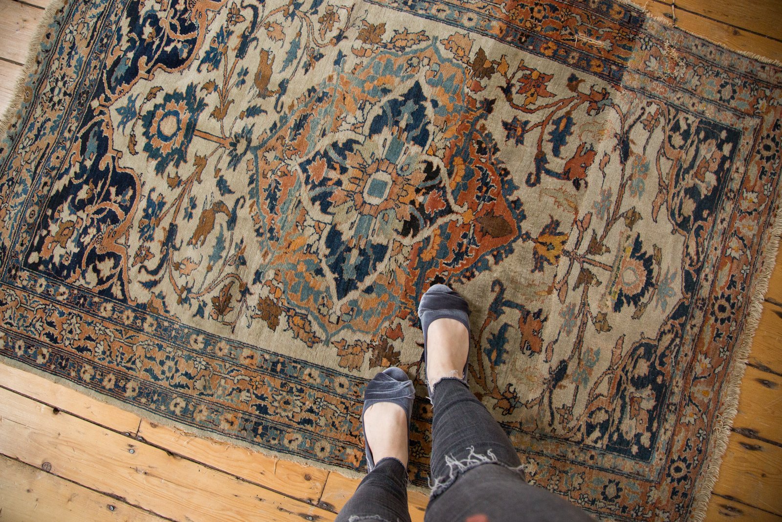4x5.5 Antique Haji Jalili Tabriz Rug